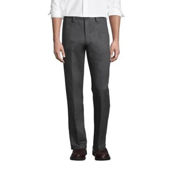 NWOT Lands' End Men's Size 42 Traditional Fit Gray Chino Pants - Picture 1 of 7